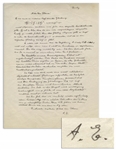 Albert Einstein Autograph Letter Signed to His Assistant, Regarding Einsteins Paper Generalization of the Relativistic Theory of Gravitation -- With Several Equations in Einsteins Hand